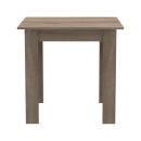 Τραπέζι Manka I pakoworld σε sonoma truffle απόχρωση 80x80x77εκ