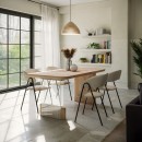 Tραπέζι Faghan pakoworld καφέ mdf 180x90x76εκ