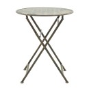 Τραπεζαρία Drill pakoworld σετ 3τεμ μέταλλο χρώμα χαλκού antique