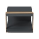 Τραπέζι σαλονιού Masasi pakoworld ανθρακί - sonoma 80x50x35εκ