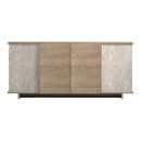 Μπουφές Zafore pakoworld sonoma - γκρι μπεζ όψη μαρμάρου 180x45x80εκ