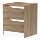 Κομοδίνο Verena pakoworld sonoma-λευκό 40x40x50εκ