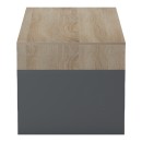 Τραπέζι σαλονιού Consa pakoworld sonoma - ανθρακί 120x60x52.8εκ