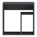 Βοηθητικό τραπέζι Doublo pakoworld ανθρακί 40x35x40εκ