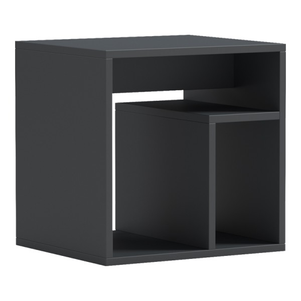 Βοηθητικό τραπέζι Doublo pakoworld ανθρακί 40x35x40εκ