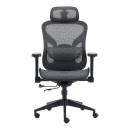 Καρέκλα γραφείου εργασίας Mesgo pakoworld μαύρο-γκρι 68x67-72x110-136εκ