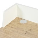 Γραφείο εργασίας Zervan pakoworld σε oak απόχρωση με πόδι λευκό μέταλλο 80x50x84εκ