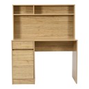 Γραφείο εργασίας Secreta pakoworld με ράφι σε oak απόχρωση 110x50x135εκ