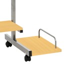 Γραφείο υπολογιστή Veronce pakoworld σε φυσική απόχρωση με μεταλλικό σκελετό 89x47x71εκ