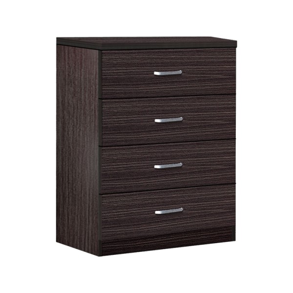 Συρταριέρα Killian pakoworld με 4 συρτάρια wenge 80x40x80εκ