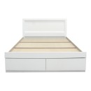 Κρεβάτι Olympus pakoworld με συρτάρι σε λευκή απόχρωση 150x200εκ