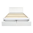 Κρεβάτι Olympus pakoworld με συρτάρι σε λευκή απόχρωση 150x200εκ