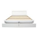 Κρεβάτι Olympus pakoworld με συρτάρι σε λευκή απόχρωση 120x200εκ