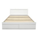 Κρεβάτι Olympus pakoworld με συρτάρι σε λευκή απόχρωση 140x200εκ