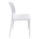 Καρέκλα Fenxy pakoworld pp σε λευκή απόχρωση 38x42x77εκ