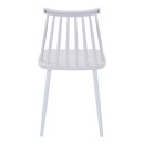 Καρέκλα Aurora I pakoworld pp σε λευκή απόχρωση-πόδι μεταλλικό λευκό 43x48x79εκ