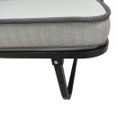 Ράντζο-κρεβάτι με στρώμα 10εκ Kamu pakoworld μαύρο 75x190εκ