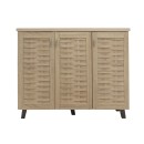 Παπουτσοθήκη-ντουλάπι MANTAM pakoworld 16 ζεύγων χρώμα sonoma 115,5x40x92εκ