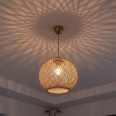 Φωτιστικό οροφής μονόφωτο Leshia pakoworld Ε27 καφέ Φ38x38εκ