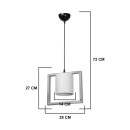 Φωτιστικό οροφής μονόφωτο Sereda pakoworld Ε27 σε καφέ-cream απόχρωση 28x14x27εκ