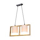 Φωτιστικό οροφής δίφωτο Sereda I pakoworld Ε14 σε καφέ-cream απόχρωση 54x14x27εκ