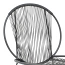 Καρέκλα κήπου Dapper pakoworld μαύρο μέταλλο-pe μαύρο 64.5x71x92.5εκ