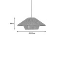 Φωτιστικό οροφής Jarpie Inart Ε27 rope σε φυσική απόχρωση Φ49.5x20εκ