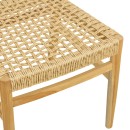 Καρέκλα Tuga pakoworld σκελετός teak ξύλο-pe σχοινί σε φυσική απόχρωση 50x58x86εκ