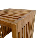 Βοηθητικό τραπέζι Saimon pakoworld teak ξύλο σε φυσική απόχρωση 40x40x40εκ