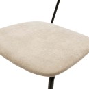 Καρέκλα Tania pakoworld ύφασμα μπεζ antique-μαύρο πόδι | Συσκευασία 4 τμχ