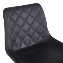 Σκαμπό μπαρ Libra pakoworld pu-μέταλλο σε μαύρη απόχρωση 49x55x115εκ | Συσκευασία 2 τμχ