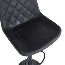 Σκαμπό μπαρ Libra pakoworld pu-μέταλλο σε μαύρη απόχρωση 49x55x115εκ | Συσκευασία 2 τμχ