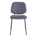 Καρέκλα Pietro I pakoworld ανθρακί ύφασμα-πόδι μαύρο μέταλλο 45x55x82.5εκ | Συσκευασία 4 τμχ