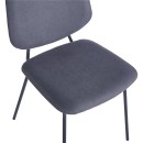 Καρέκλα Pietro I pakoworld ανθρακί ύφασμα-πόδι μαύρο μέταλλο 45x55x82.5εκ | Συσκευασία 4 τμχ