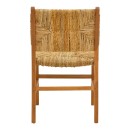 Καρέκλα Refane pakoworld σκελετός teak ξύλο με ψάθα σε φυσική απόχρωση 50x58x85εκ