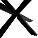 Τραπέζι Lenoua pakoworld μασίφ ξύλο ακακίας πάχους 3.7-4εκ σε φυσική απόχρωση με μαύρα μεταλλικά πόδια 200x100x76εκ