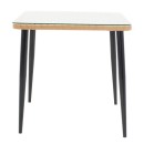 Τραπεζαρία Naoki U σετ 5τεμ pakoworld rattan pe σε φυσική απόχρωση και μαύρο μέταλλο 80x80x78εκ