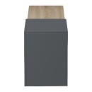 Έπιπλο τηλεόρασης επιτοίχιο Flato pakoworld sonoma-ανθρακί 150x29.5x38.5εκ