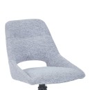 Καρέκλα περιστρεφόμενη Luciano I pakoworld σε γκρι ύφασμα-πόδι μεταλλικό μαύρο 52.5x54x85εκ