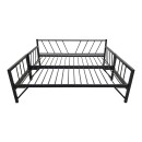 Κρεβάτι-Καναπές Remmie pakoworld μέταλλο μαύρο 90x190εκ