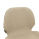 Σκαμπό bar Impel pakoworld μεταλλικό μαύρο-ύφασμα μπεζ | Συσκευασία 2 τμχ