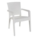 Τραπεζαρία Icon-Halcyon pakoworld σετ 5τεμ PP σε λευκή απόχρωση