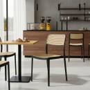 Καρέκλα Westley pakoworld pp φυσικό-μαύρο 55x47x81εκ