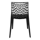 Καρέκλα στοιβαζόμενη Hush pakoworld pp σε μαύρη απόχρωση 41x53x80.5εκ