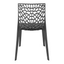 Καρέκλα στοιβαζόμενη Hush pakoworld pp σε ανθρακί απόχρωση 41x53x80.5εκ