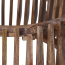 Τραπέζι σαλονιού Mable pakoworld μάνγκο ξύλο σε φυσική απόχρωση με επιφάνεια μαρμάρου Φ120x45εκ