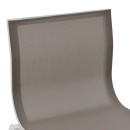 Σκαμπό μπαρ Melina pakoworld στοιβαζόμενη αλουμίνιο σε λευκή- textline σε γκρι απόχρωση 57x52,5x106,5εκ