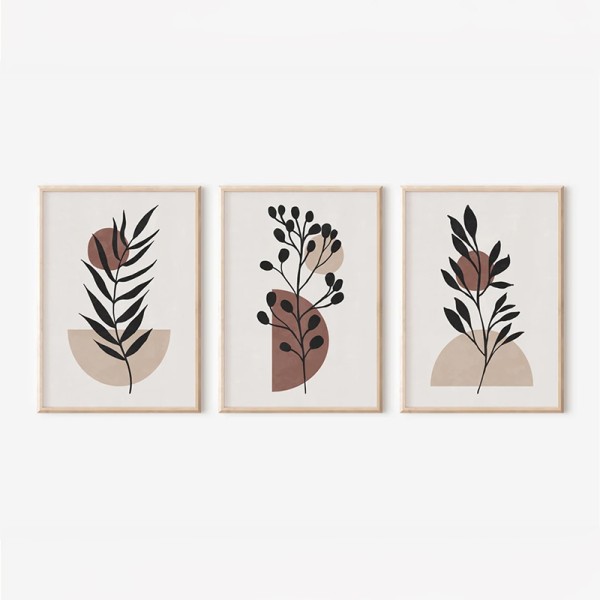 Πίνακας Stenfy pakoworld τρίπτυχος με ψηφιακή εκτύπωση και πλαίσιο 33x1.5x48εκ