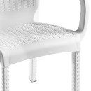 Τραπεζαρία Icon-Festive pakoworld σετ 5τεμ PP σε λευκή απόχρωση