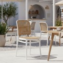 Καρέκλα Nereus pakoworld pp φυσικό-λευκό 45x43x84εκ